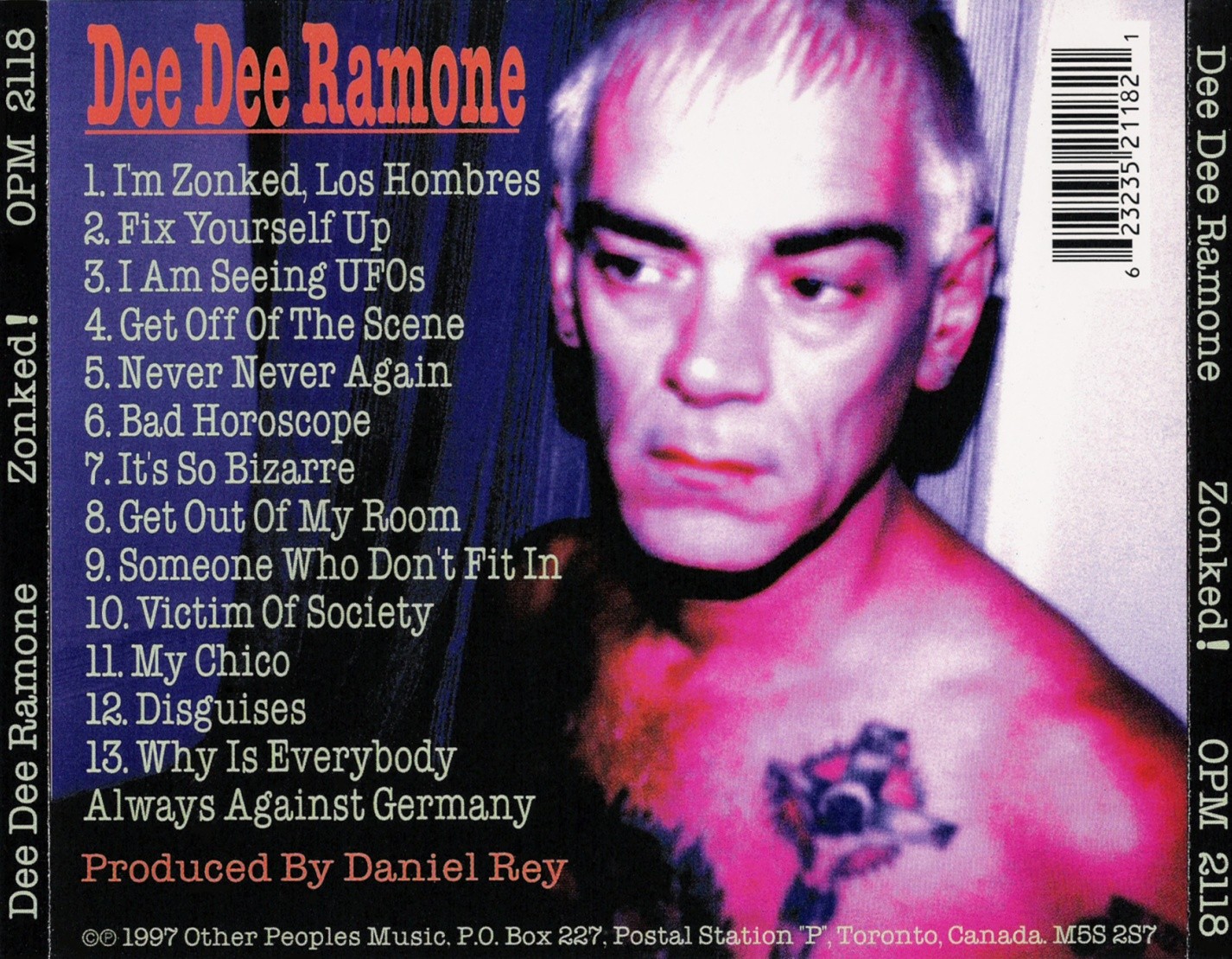 12 Disguises – 3:54 (Dee Dee Ramone – Daniel Rey) 13 Why Is Everybody Always Against Germany – 2:37 (Dee Dee Ramone – Daniel Rey) - deedeeramone-zonked-2